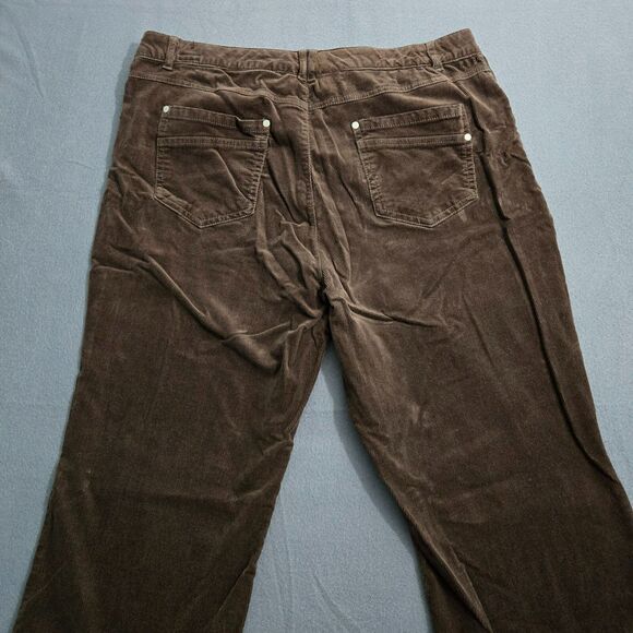 Erika Women 14 Brown Daria Corduroy Jeans Straight Leg High Rise - Picture 4 of 14